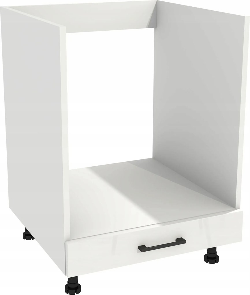 Alsó konyhaszekrény sütő alá 60 Capri Fehér előlap Fehér akril fényes