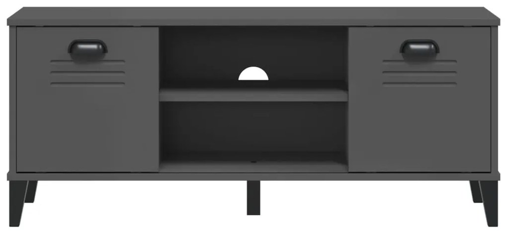 VIKEN antracitszürke szerelt fa cipőtároló pad 106 x 35 x 45 cm