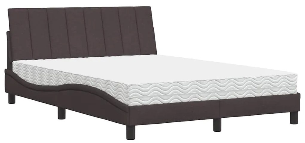 ágy matraccal Hanko Sötétbarna 140x200 cm szövet