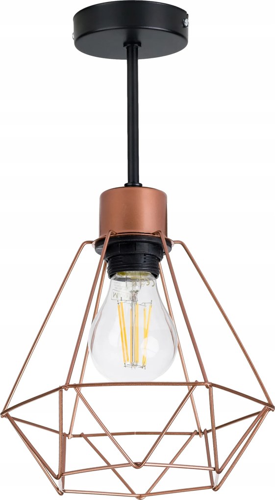 Függő lámpa fix mennyezeti csillár réz huzal