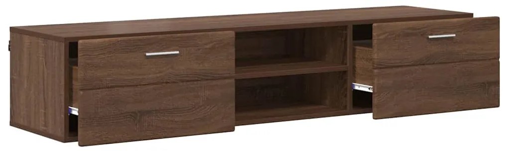 TV szekrény fiókkal barna tölgy 150 x 39 x 30 cm Faanyag