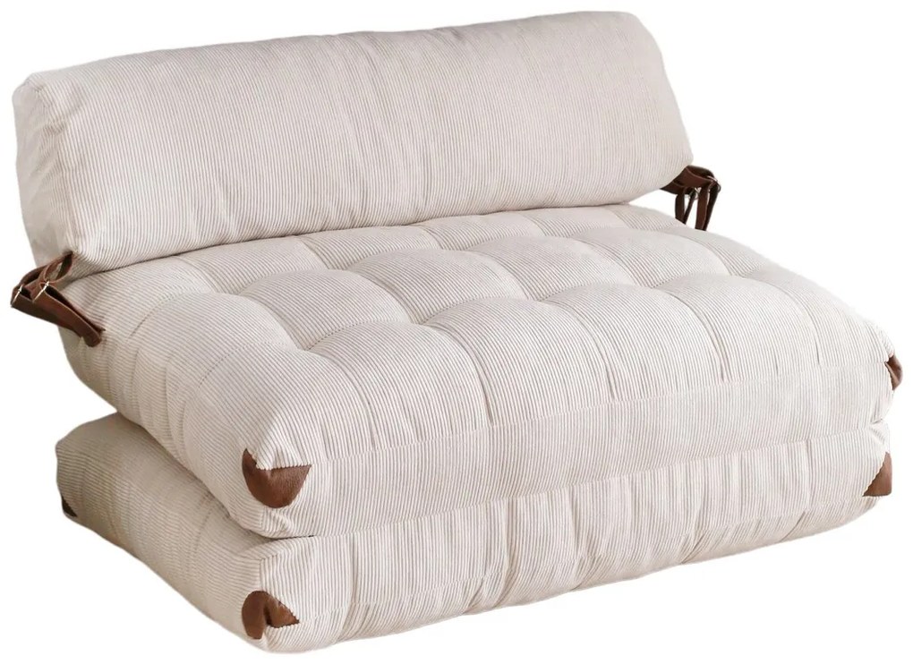 Fold Kadife 2 White kinyitható kanapé