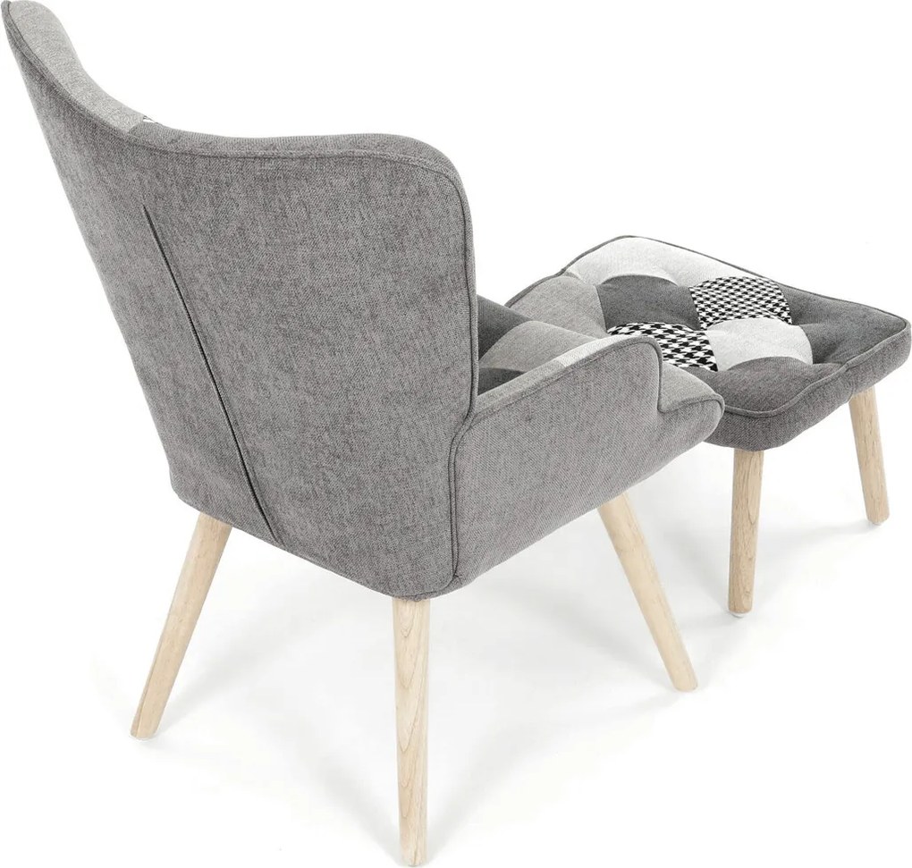 Többszínű relaxfotel, szövet kárpitozással, AK-305B PWBK2