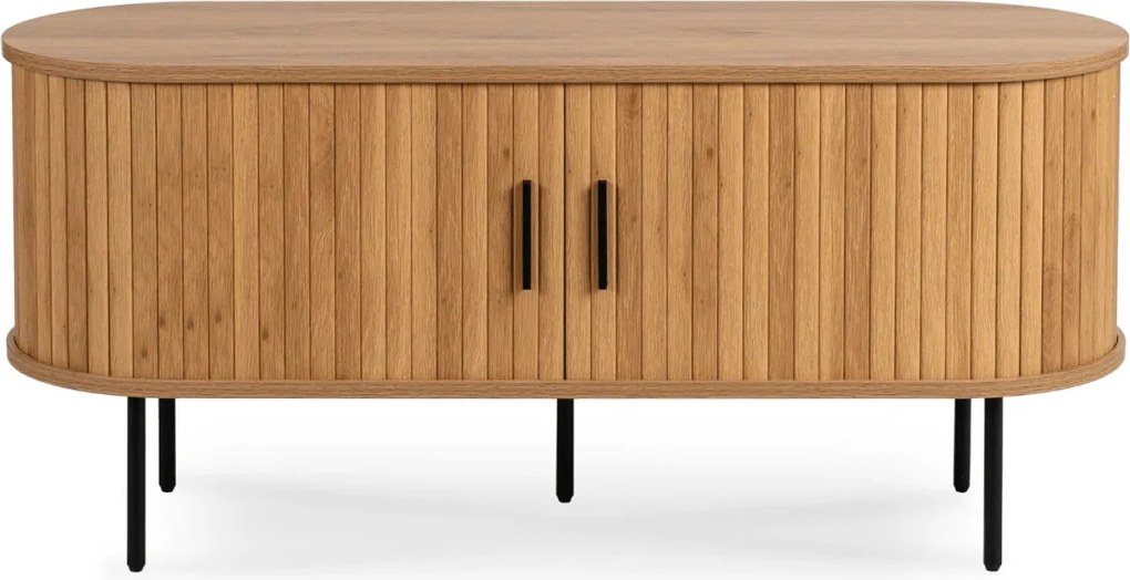 TV-szekrény 120 cm, 2 ajtóval, tölgy TRISH