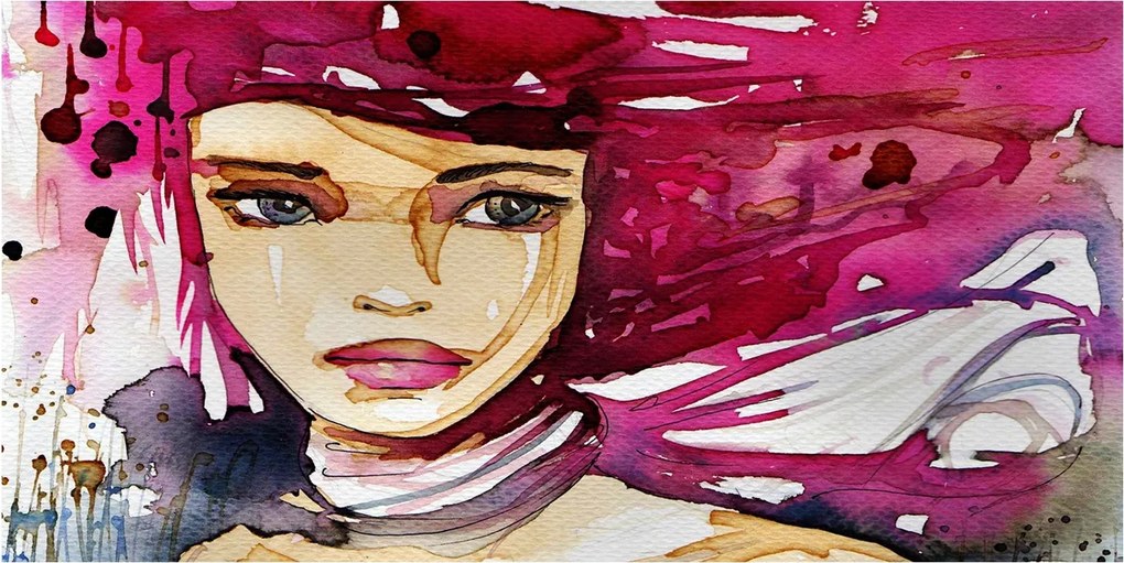 Fotó-üvegkép Absztrakt nő 140x70