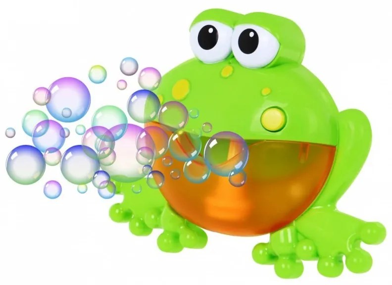 Buborékfújó játék fürdőkádba, zenélő béka, tapadókorongos rögzítéssel, 18 hónap +