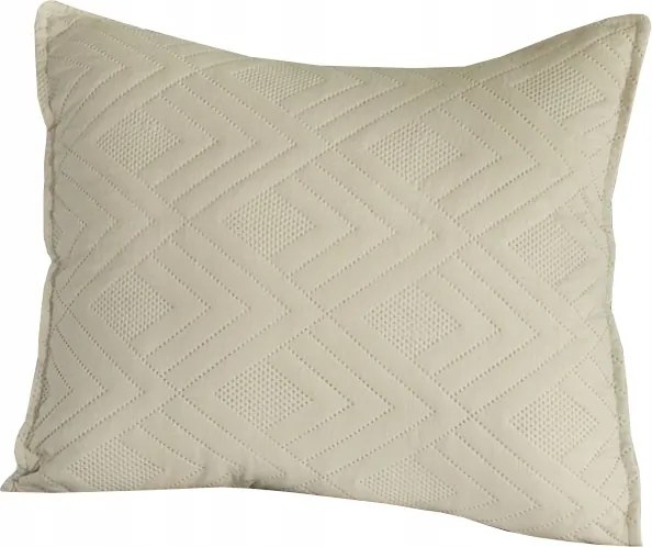 Dekoratív párnahuzat Avila 40x40 steppelt geometrikus mintás bézs