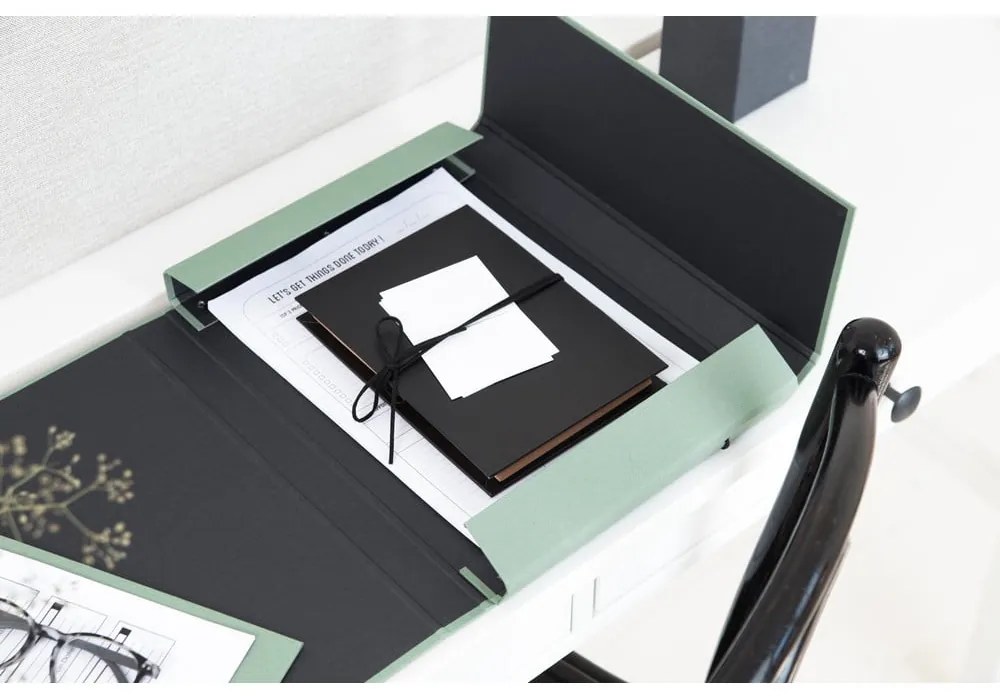 Zöld karton rendszerező Olof Canvas Paper Laminate – Bigso