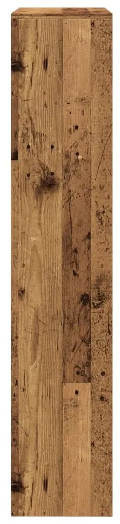 4 szintes antik színű elválasztó könyvespolc 143,5x29x143,5 cm