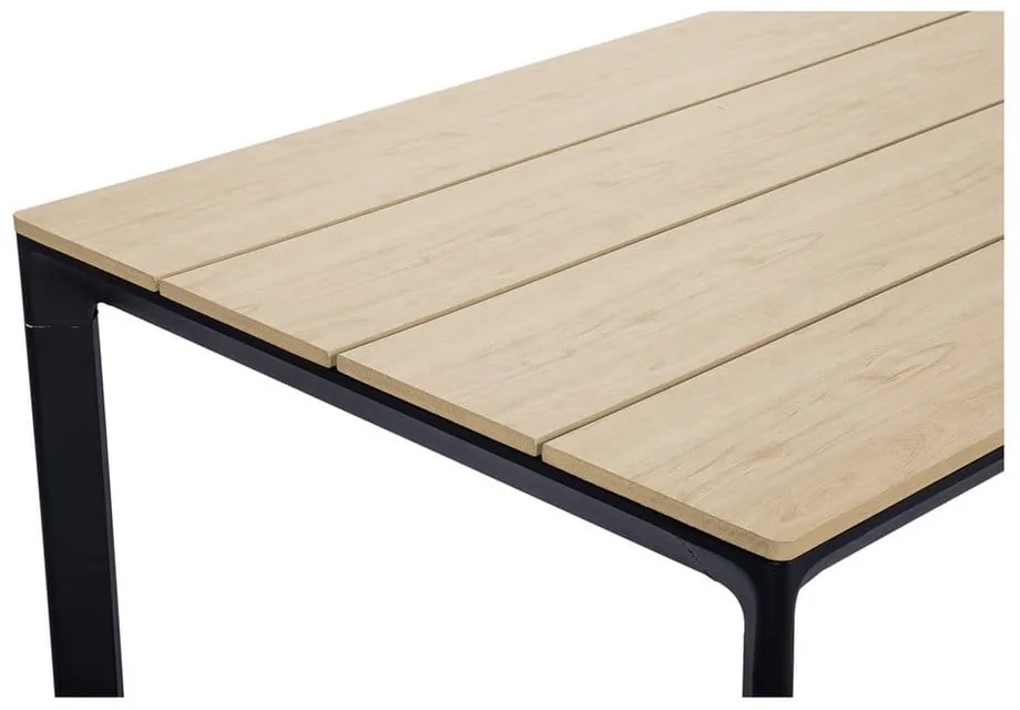 4 db fekete étkezőszék Kai és természetes asztal Thor - Bonami Essentials