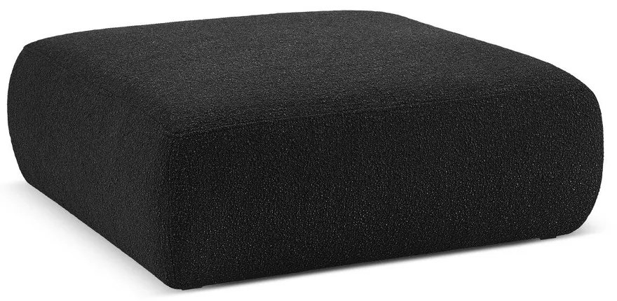 Fekete buklé puff Molino – Micadoni Home