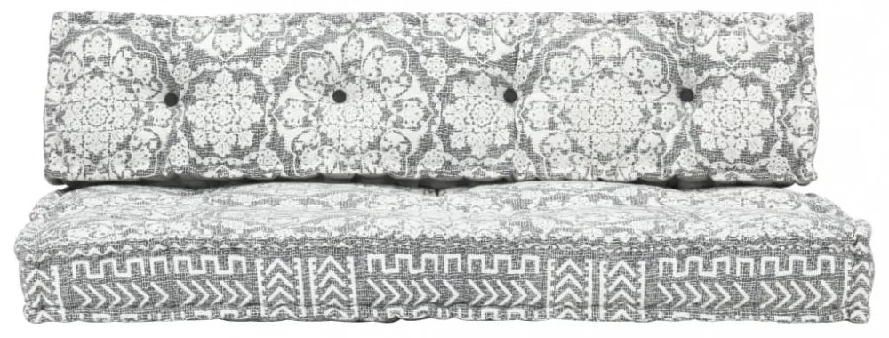 világosszürke foltvarrott szövet raklapkanapé-párna