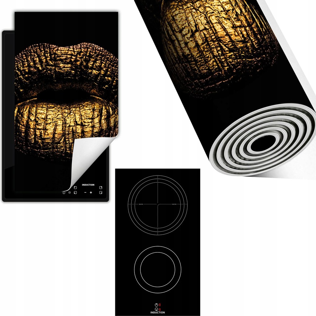 Indukciós Védőszőnyeg Konyhapult 30x52 arany száj