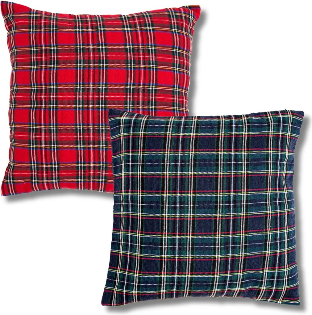 Karácsonyi Kockás Párnahuzat Szett Ünnepekre 40x40 CM 2 Db-os Moraj