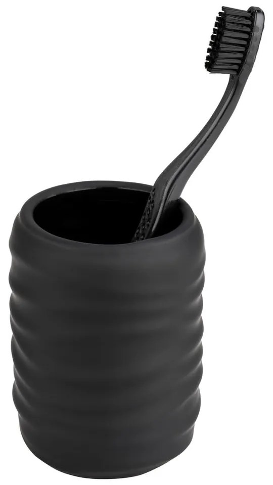 Fekete kerámia fogkefetartó pohár Illana – Wenko