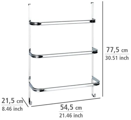 WENKO 24025100 - IRPINIA törölközőtartó 54,5x77,5 cm fényes króm