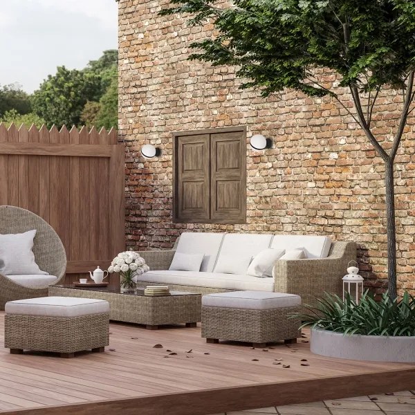 Kültéri fali lámpa CIRCULO 1xE27/40W/230V IP44