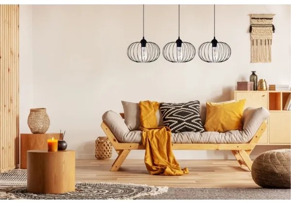 Csillár zsinóron BOCCA 3xE27/60W/230V