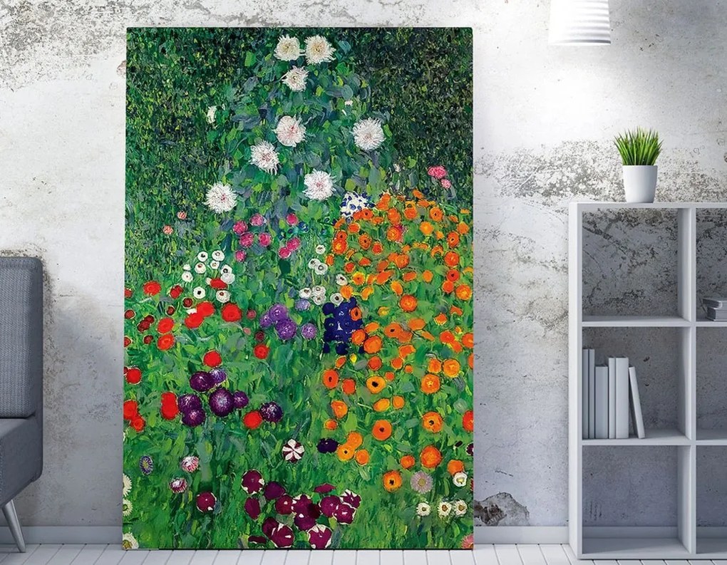 WY160 Gustav Klimt Virágoskert vászonkép, 50 x 70 cm