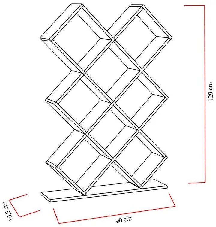 könyvespolc Kumsal - Red
