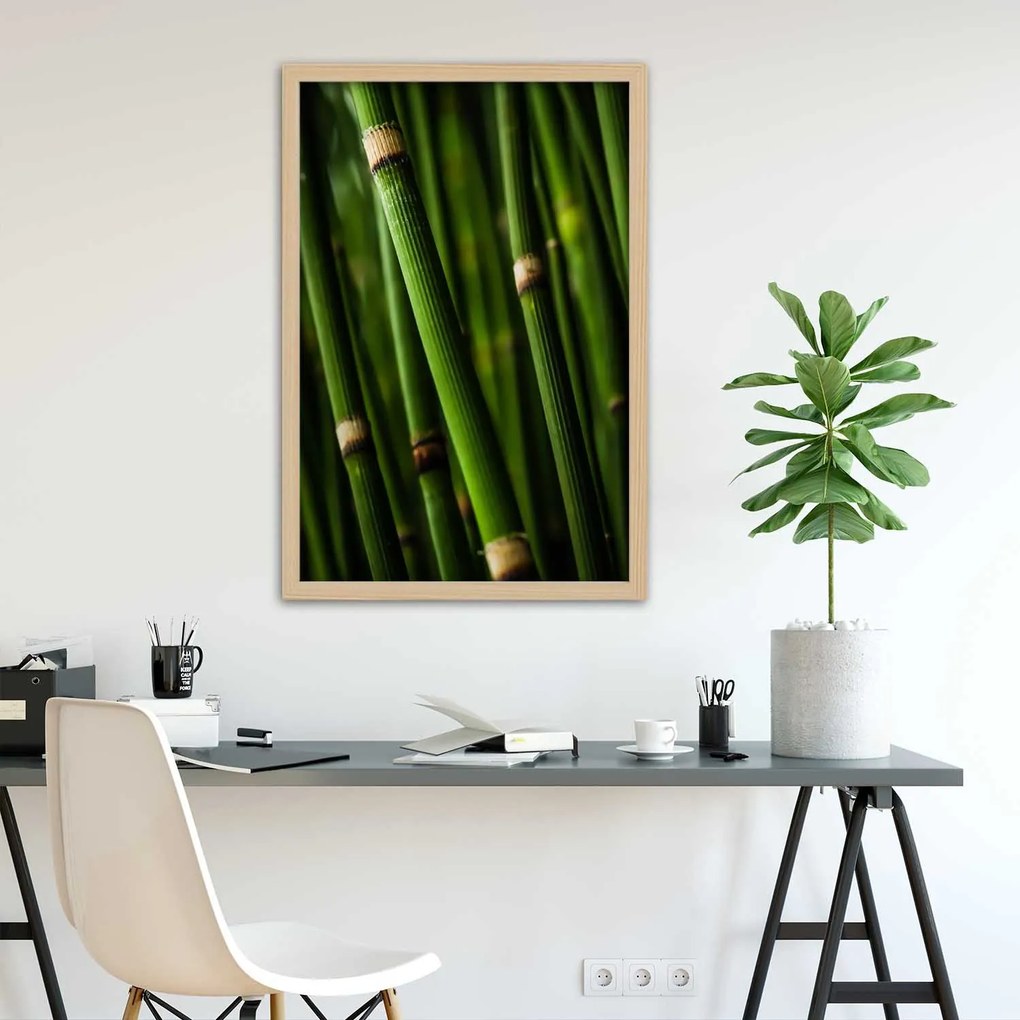 Gario Poszter Bambusz erdo A keret színe: Természetes, Méret: 60 x 90 cm