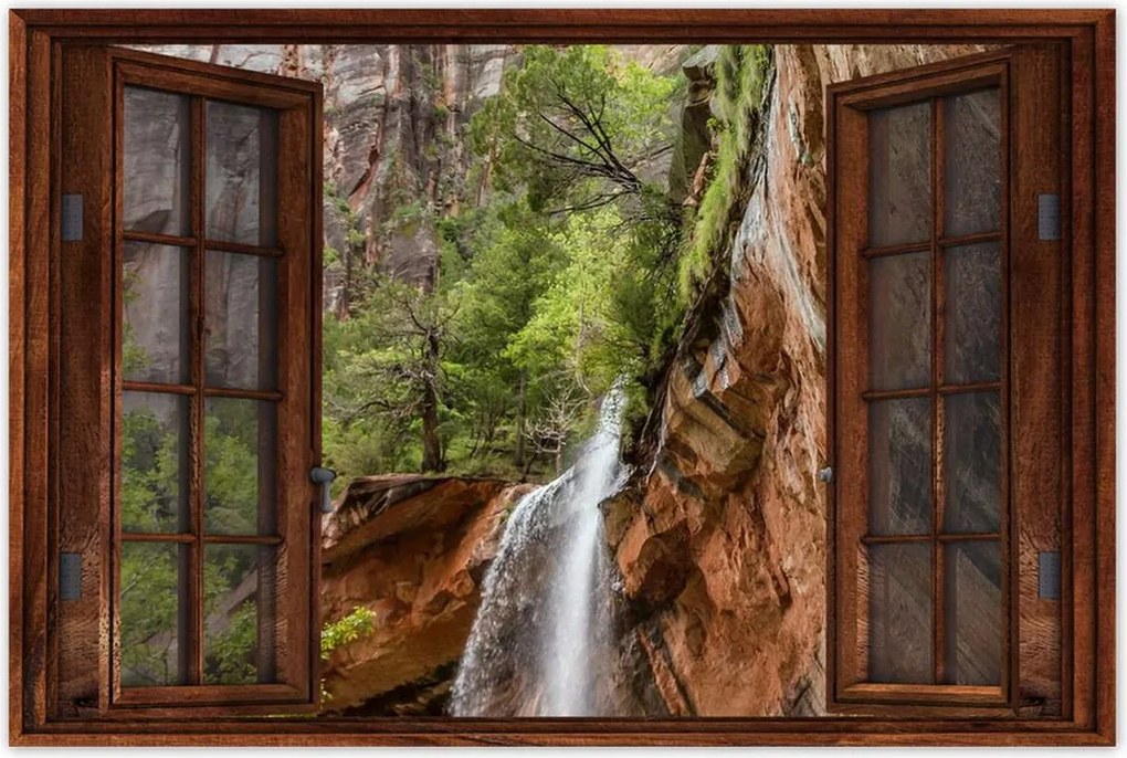 Poszterek 120x80 Gyönyörű vízesés Hegyek