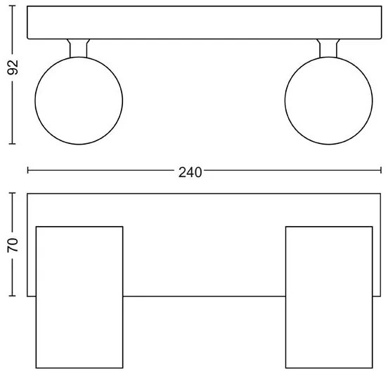 Philips - Spotlámpa KOSIPO 2xGU10/5,5W/230V fehér