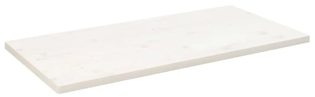 fehér tömör fenyőfa téglalap alakú asztallap 100 x 60 x 2,5 cm