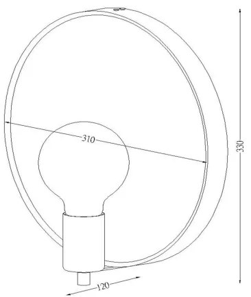 Lucide 36213/31/30 - Fali lámpa tükörrel REFLEX 1xE27/25W/230V fekete