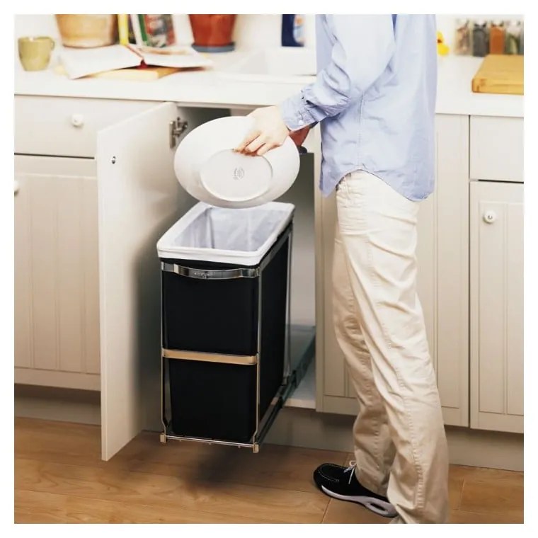 Műanyag szemetes 30 l - simplehuman