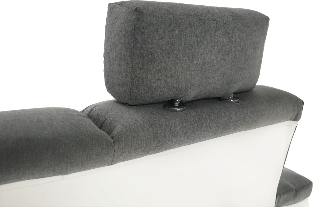 Kissarok, textilbőr fehér/szövet szürke, jobbos, SANTIAGO