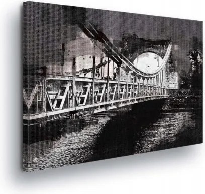 Vászonkép 80x60 Monokróm híd Loft Nappali Elegáns kiegészítő az otthonodba
