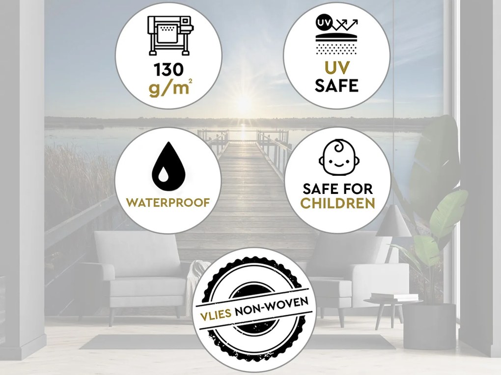 Gario Fotótapéta Tó régi mólóval naplementében Anyag: Vlies, Méret: 300 x 210 cm