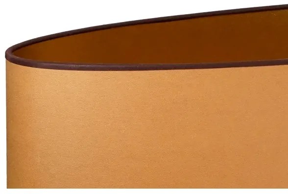 Duolla - Asztali lámpa OVAL VEGAN 1xE27/15W/230V átm. 30 cm barna