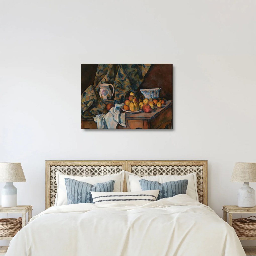 Kép - Paul Cézanne, Still Life with Apples and Peaches, reprodukciók (70x50 cm)