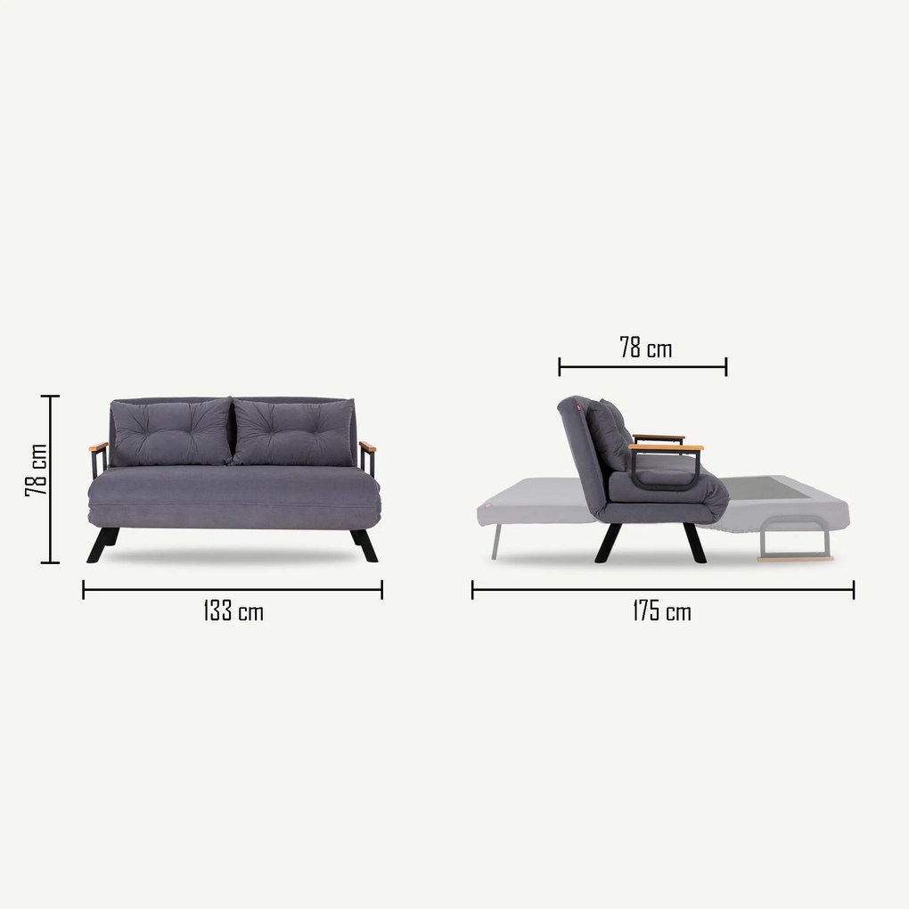 Kanapé futon Sandy (bézs). 1062312