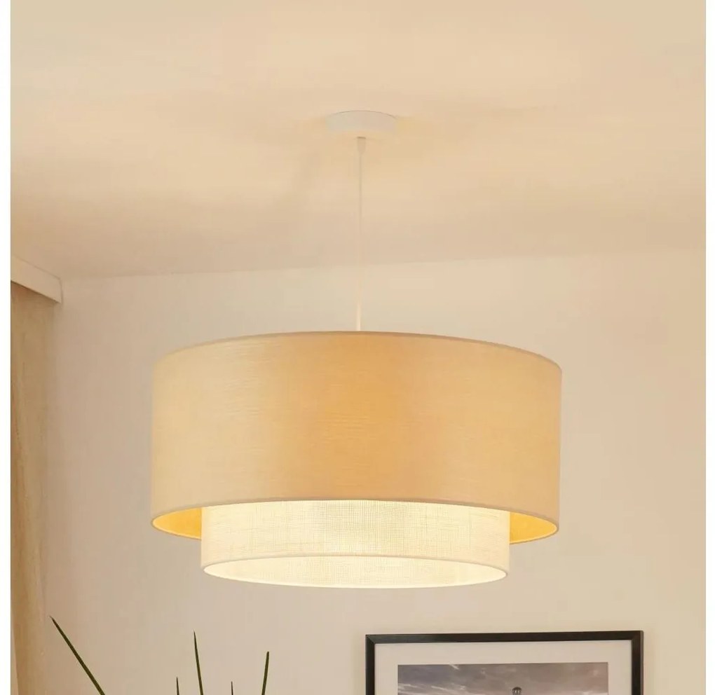 Brilagi Brilagi - Csillár zsinóron ARIZONA BOHO 1xE27/15W/230V átm. 60 cm bézs/fehér BG1177