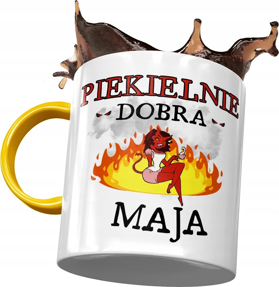 Sárga bögre Mai Barátnő Feleség Barátnője Nyomtatott Fotóval