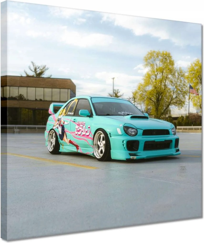 Vászonkép 30x30 Türkiz Fura Sport Car