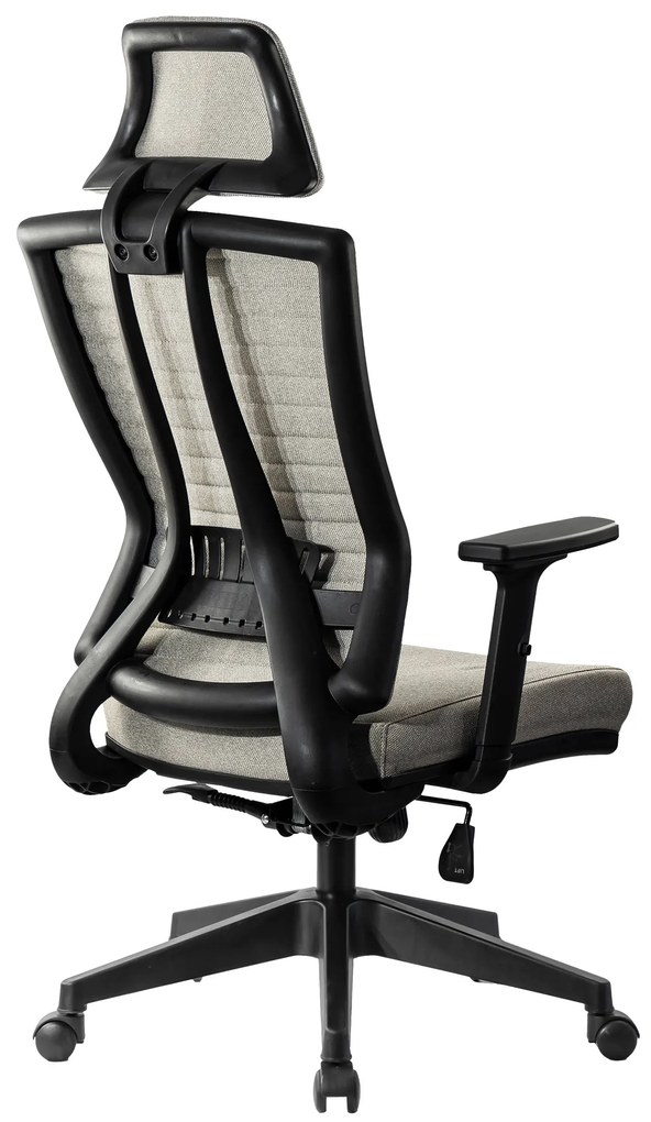 Ello ergonómikus szövet irodai forgószék deréktámasszal, fejtámasszal