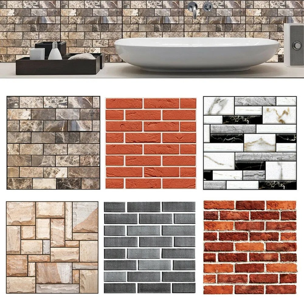 3 Darab 3D Rusztikus Fehér Márvány Hatású Falpanel Öntapadós Fürdőszobában Wc-be Szobába Felragasztható Beltérre 30X30 Cm Falmatrica