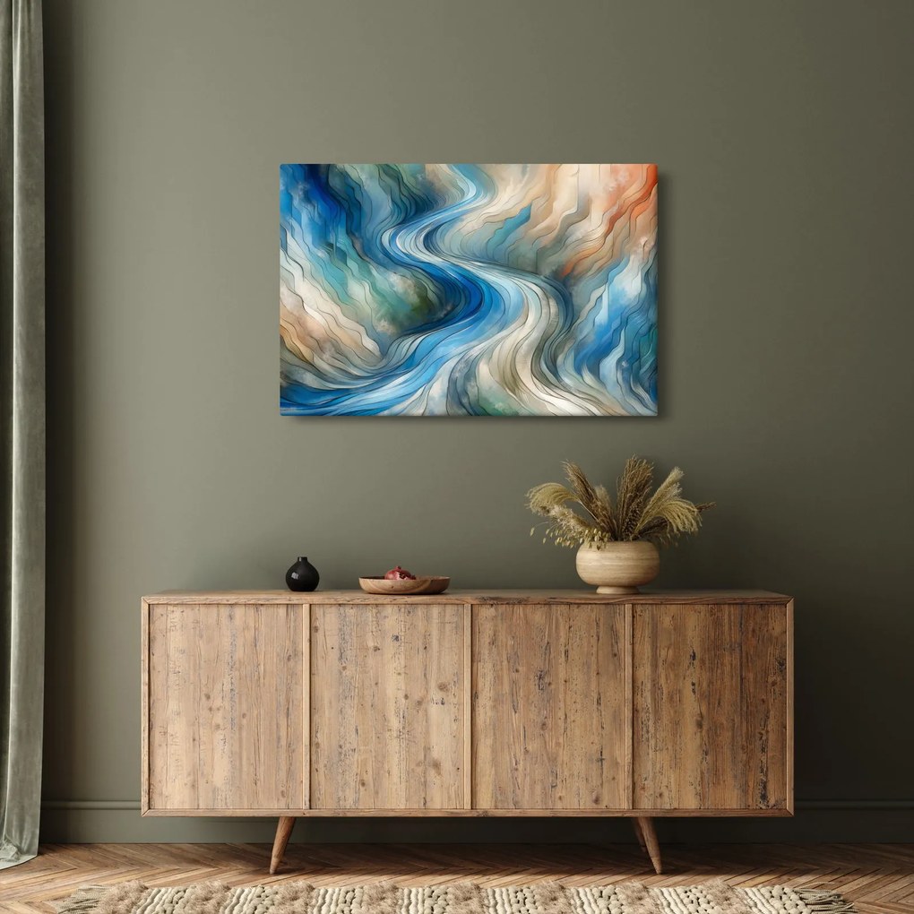 Kép - Absztrakt áramlat (90x60 cm)