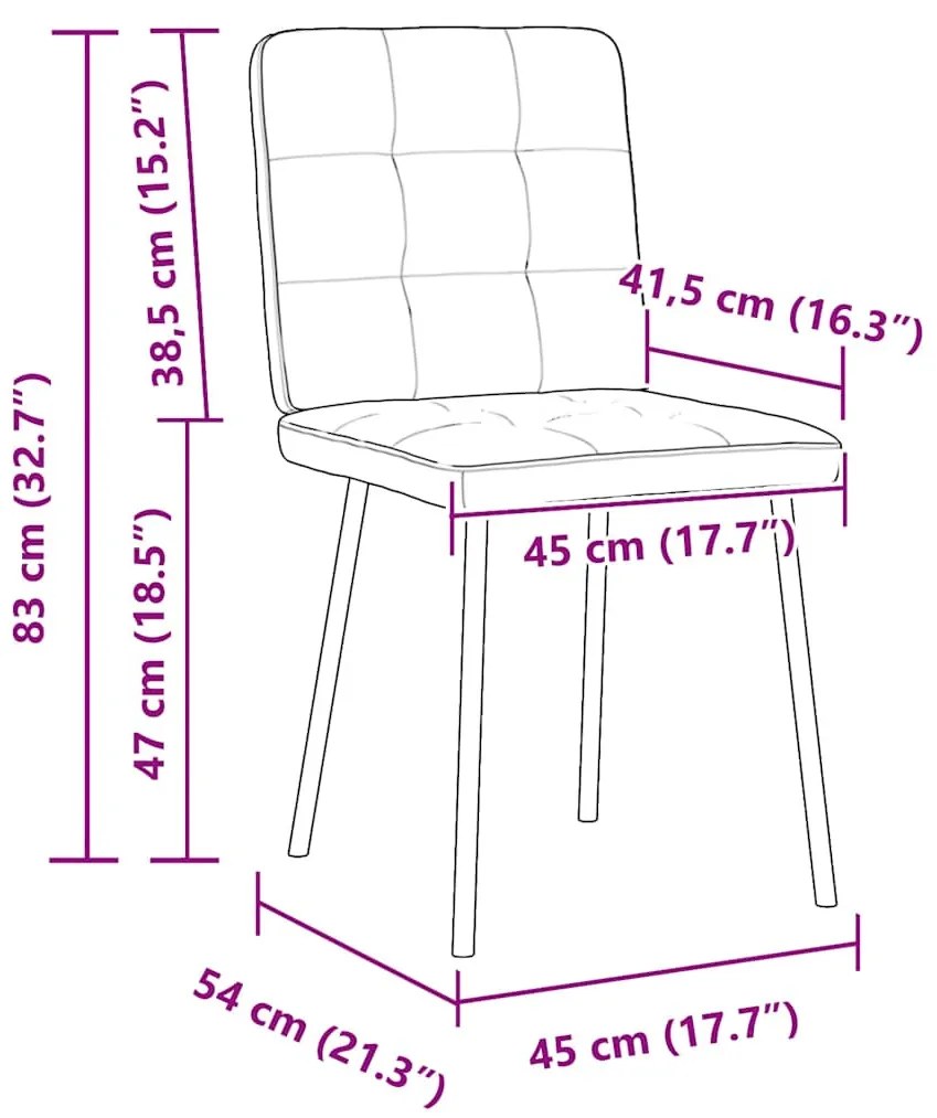 4 db sárga bársony étkezőszék