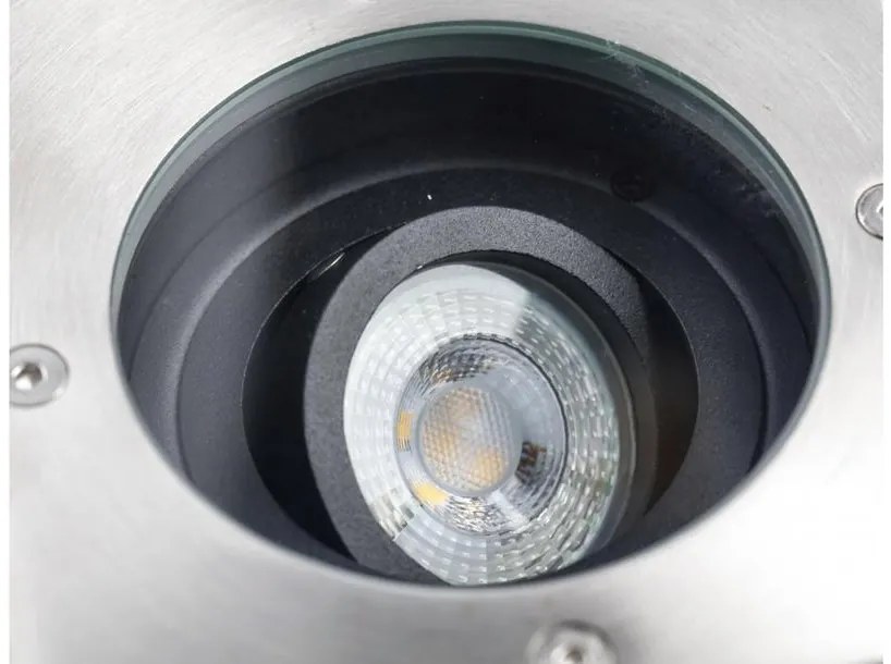 Lámpa Kerti lámpatest BETA-O (kör), max.50 W, GU10, IP67, AC220-240V, 50/60Hz, inox