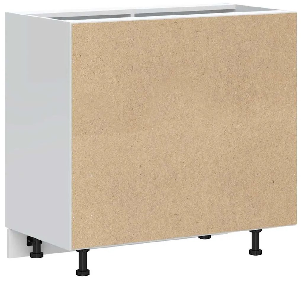 fekete, műfa konyhaszekrény „Lucca”