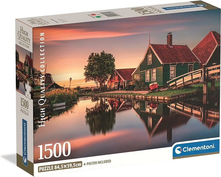 Hollandia Zaanse Schans 1500 db-os Compact puzzle Clementoni