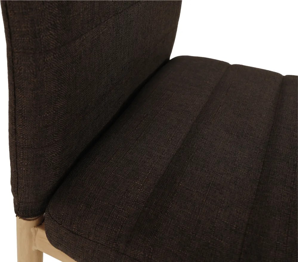 Szék, sötétbarna szövet/bükk, COLETA NOVA