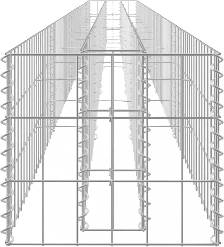 horganyzott acél gabion magaságyás 450 x 30 x 30 cm