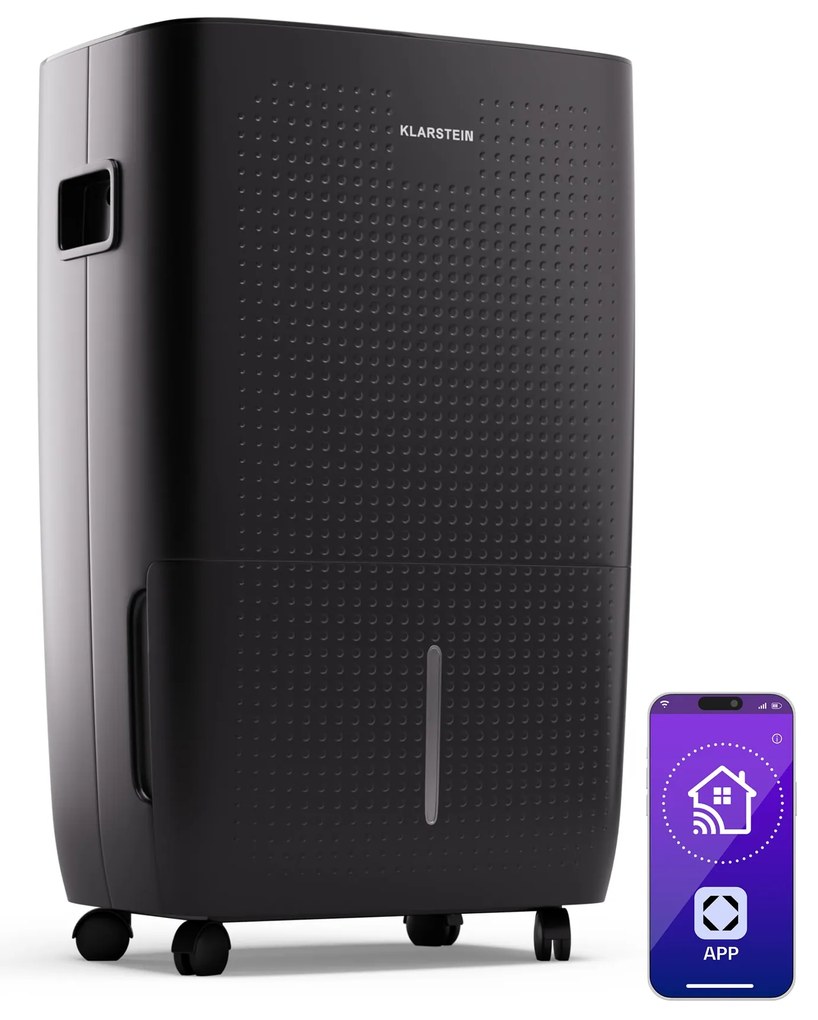 Klarstein DryFy Pro Connect 60 Smart, Párátlanító, WiFi, Kompresszor, 60l/24 h, 45-65 m²