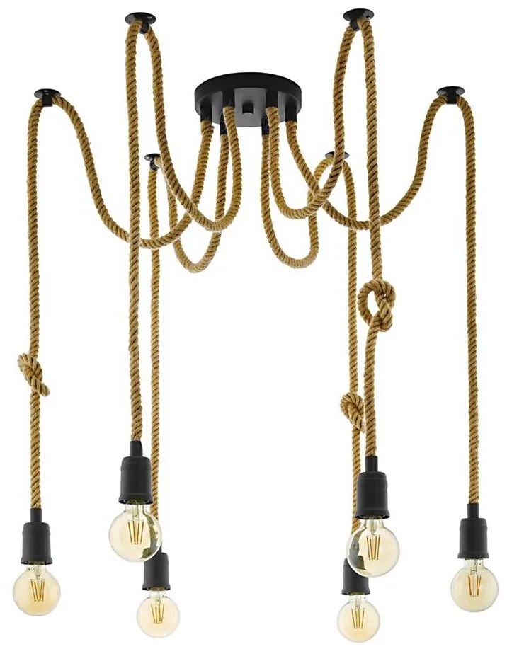 Eglo 43195 - Csillár zsinóron RAMPSIDE 6xE27/28W/230V pók